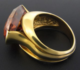 Кольцо с цирконом падпараджа Золото