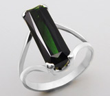 Кольцо с зеленым турмалином