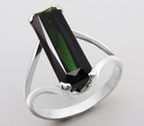 Кольцо с зеленым турмалином