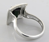 Кольцо с чистейшим зеленым турмалином Серебро 925
