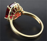 Кольцо c рубеллитом турмалином и бриллиантами Золото