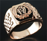 Золотой перстень-печатка