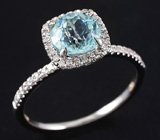 Кольцо с аквамарином и бриллантами