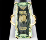 Кольцо с зеленым аметистом Золото