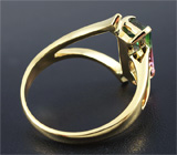 Кольцо с полихромным турмалином Золото