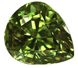 Кольцо с зеленым сапфиром и бриллиантами Золото