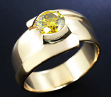 Кольцо с желтым бриллиантом Золото