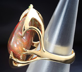 Кольцо с фантастическим опалом, бриллиантами и цаворитом гранатом Золото