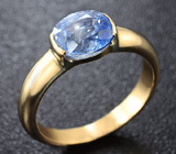 Кольцо с синим сапфиром Золото