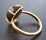 Кольцо c кристаллическим черным опалом Золото