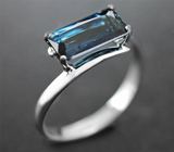 Кольцо с синим турмалином Серебро 925
