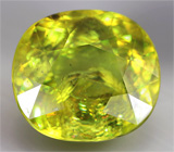 Кольцо c крупным желто-зеленым сфеном Золото