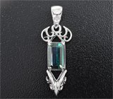 Кулон с индиголит турмалином