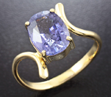 Кольцо с синим сапфиром со сменой цвета Золото