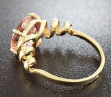 Кольцо с турмалином падпараджа Золото