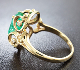 Кольцо с колумбийским изумрудом и бриллиантами Золото
