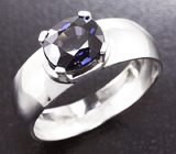 Кольцо c редкой синей шпинелью Серебро 925