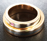 Обручальные кольца с розовыми сапфирами и бриллиантами Золото