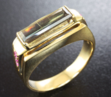 Кольцо с диаспором и розовыми сапфирами Золото