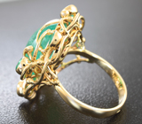Кольцо с уральскими изумрудами Золото