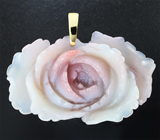 Миниатюра-подвеска «Пион» из цельной яшмы