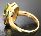 Золотое кольцо с полихромным турмалином Золото