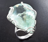 Кольцо с эксклюзивным голубовато-зеленым бериллом и бриллиантами Золото