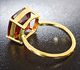 Кольцо c гессонитом гранатом и бриллиантами Золото