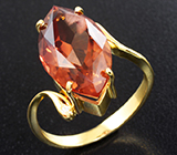 Кольцо с орегонским солнечным камнем и бриллиантами Золото