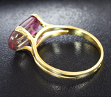 Кольцо с полихромным турмалином 4,53 карата Золото