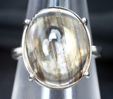 Кольцо cо скаполитом 11,56 карата Серебро 925