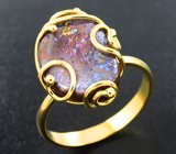 Кольцо с австралийским болдер опалом 7,23 карата