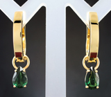 Серьги с гранатами со сменой цвета 2,62 карата