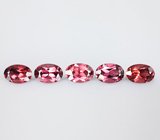 Набор из 5 родолитов гранатов 3,31 карата