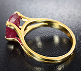 Кольцо с крупным рубином 3 карата Золото