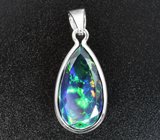 Кулон с ограненным черным опалом 6,61 карата