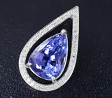 Кулон с танзанитом 4,14 карата и бриллиантами