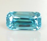 Крупный! Голубой циркон 12,8 карата