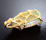 Кулон с кристаллическим эфиопским опалом 13,57 карата Золото