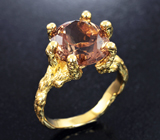 Золотое кольцо с орегонским солнечным камнем 5,88 карата  Золото