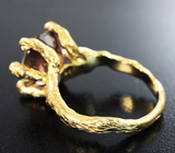 Золотое кольцо с орегонским солнечным камнем 5,88 карата  Золото