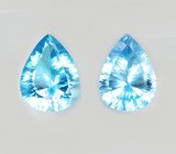 Пара чистейших топазов лазерной огранки 58,9 карата