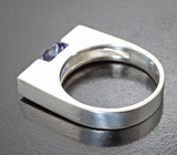 Кольцо с танзанитом топового цвета 1,94 карата и муассанитами Серебро 925