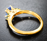 Кольцо с голубыми сапфирами 0,79 карата Золото