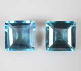 Пара сине-зеленых флюоритов 7,8 карата