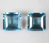 Пара сине-зеленых флюоритов 7,8 карата
