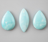 Набор из 3 кабошонов монгольской бирюзы 6,06 карата