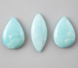 Набор из 3 кабошонов монгольской бирюзы 6,06 карата