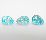 Набор из 3 «неоновых» апатитов 4,13 карата