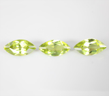 Набор из 3 перидотов 3,27 карата